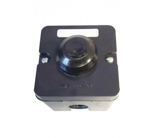 ПКЕ 222-1 У2, 10А, 660В, 1 элемент, чёрный цилиндр (с протектором), накладной, IP54, пост управления  (ЭТ)  ET011985  Электротехник