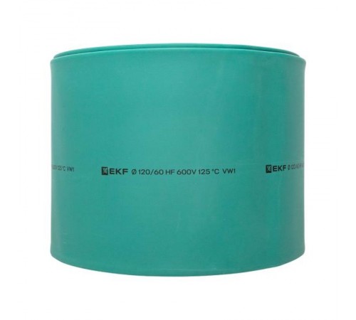 Термоусаживаемая трубка ТУТ нг 120/60 зелёная рулон PROxima  tut-120-j  EKF