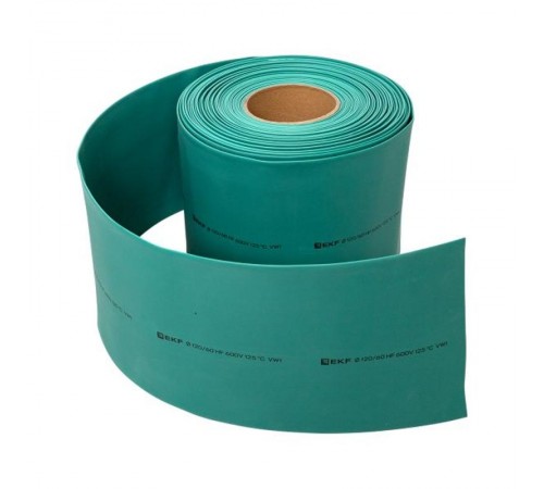 Термоусаживаемая трубка ТУТ нг 120/60 зелёная рулон PROxima  tut-120-j  EKF