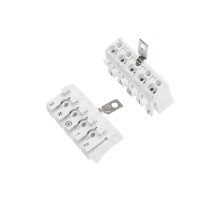 Клемма пружинная соединительная КСП 5-полюсная с заземлением и с монтажными ножками (50 шт./уп.)  07-6217-2  REXANT