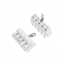 Клемма пружинная соединительная КСП 5-полюсная с заземлением и с монтажными ножками (50 шт./уп.)  07-6217-2  REXANT