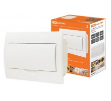 Бокс пластиковый встраиваемый ЩРВ-П-12 модулей с белой крышкой, навесной, пластик IP41 TDM  SQ0904-0004  TDM