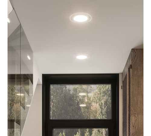 Светильник светодиодный встраиваемый круглый с декоративным стеклом 18W 4000K 1/20  947111218  Gauss