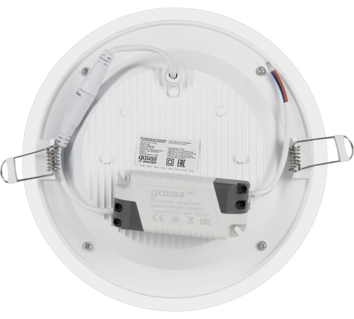 Светильник светодиодный встраиваемый круглый с декоративным стеклом 18W 4000K 1/20  947111218  Gauss