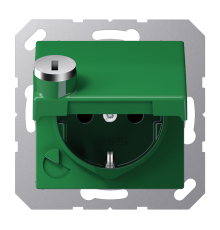SCHUKO-розетка  с крышкой и замком AS1520BFKLSLGN Jung