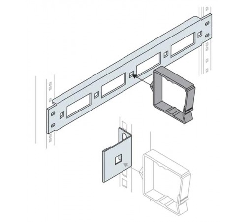 Кронштейн для каб.держателей,5шт.  EV0081  ABB