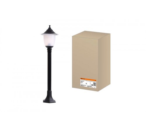 Светильник садово-парковый Прага Эл-11-73-100 60 Вт Е27 напольный на стойке h-1.0 м черный  SQ0330-0516  TDM