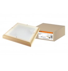 Светильник для ЖКХ невлагозащищенный декоративный под лампу НПБ 02-3х40-111 УХЛ4 "Киото-2" сосна 3х40 Вт IP20 (435х435х75) TDM  SQ0303-0407  TDM