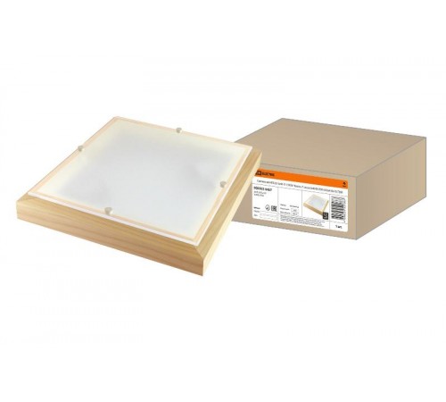 Светильник для ЖКХ невлагозащищенный декоративный под лампу НПБ 02-3х40-111 УХЛ4 "Киото-2" сосна 3х40 Вт IP20 (435х435х75) TDM  SQ0303-0407  TDM