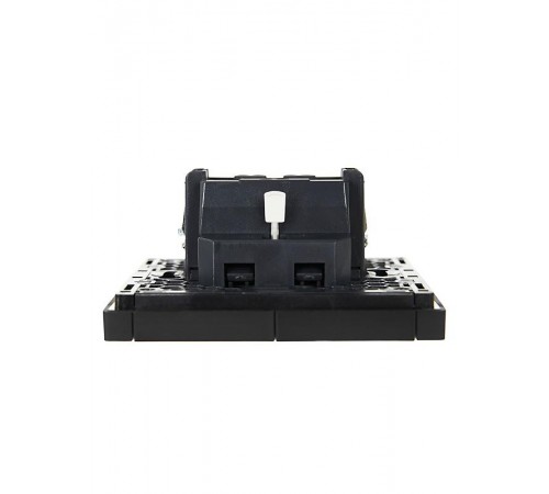 FORTE&PIANO Выключатель 2-клавишный 10А FP105 черный  FP-V20-0-10-1-K02  IEK