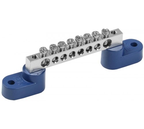 Шина N "ноль" на двух угловых изоляторах Ni ШНИ-6х9-8-У2-С  YNN10-08-C2-K07-N  IEK