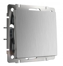 Выключатель одноклавишный (cеребряный рифленый) W1110009  a051358  WERKEL