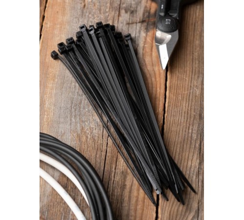 Хомут P6.6 стандартный (ч), 4.8x400 (100шт) FlexLock PROxima  plc-fl-ctsb-4.8x400  EKF