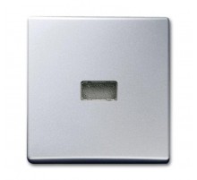 Клавиша для мех. 1-кл.выкл./перекл./кнопки, с красной линзой (IP44), серия Allwetter 44, цвет серебр.-алюм.  1731-0-1965   2CKA001731A1965  ABB