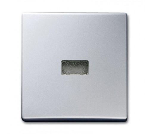 Клавиша для мех. 1-кл.выкл./перекл./кнопки, с красной линзой (IP44), серия Allwetter 44, цвет серебр.-алюм.  1731-0-1965   2CKA001731A1965  ABB