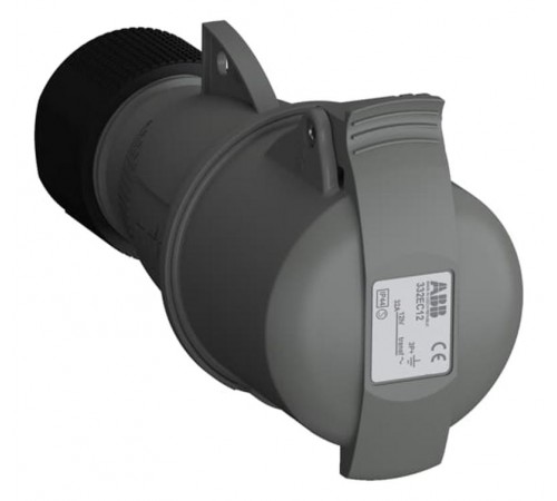 Розетка кабельная Easy&Safe 332EC12,32А,3P+E,IP44,12ч2CMA102045R1000 ABB