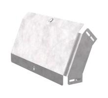 Угол вертикальный внешний 45 градусов с крышкой Стандарт 400х80   PR16.0575  Промрукав