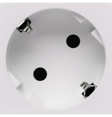 Розетка с заземлением, безвинтовые зажимы - без шторок 16А 250В - 45°- 2 модуля - белый  4521058  Daccord