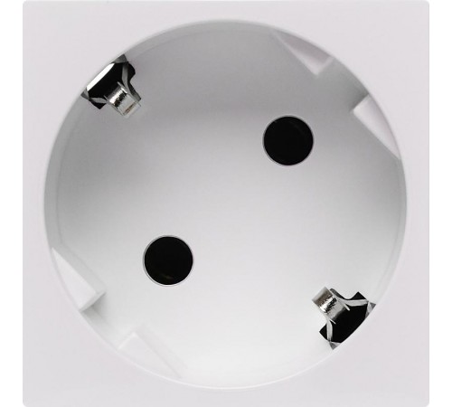 Розетка с заземлением, безвинтовые зажимы - без шторок 16А 250В - 45°- 2 модуля - белый  4521058  Daccord