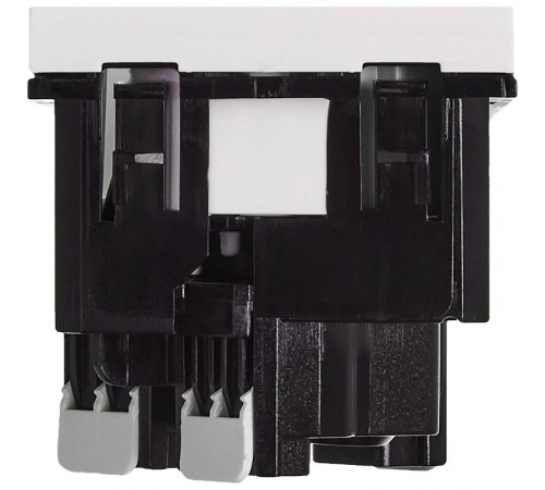 Розетка с заземлением, безвинтовые зажимы - без шторок 16А 250В - 45°- 2 модуля - белый  4521058  Daccord