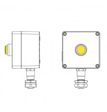 Взрывозащищенный пост управления из алюминия CPE-A-12-(1xLY(250))-1xKAEPM2MHK-20(C)1Ex d e IIC Т5 Gb / Ex tb IIIC T95°C Db IP66  2201.121.22.120J  D
