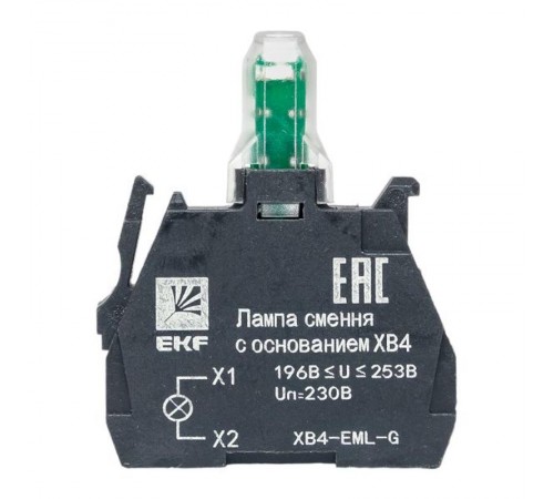 Лампа сменная c основанием XB4 зеленая 230В EKF PROxima    XB4-EML-G   EKF 