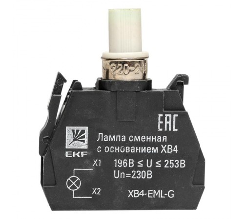 Лампа сменная c основанием XB4 зеленая 230В EKF PROxima    XB4-EML-G   EKF 