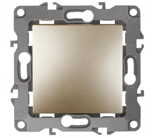 Выключатель 12-1001-04   10АХ-250В, без м.лапок,  шампань  Б0014630  ЭРА