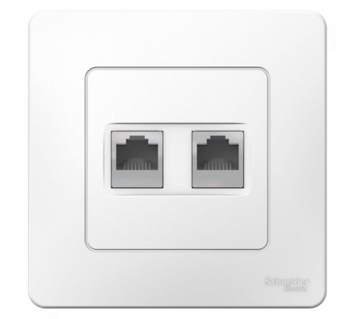 Blanca Белый С/У Розетка 2-ая комп/тлф, RJ45+RJ11  BLNIS045111  SE
