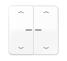 Клавиша для KNX кнопки, 2 группы с окошком и символами "стрелки"; дюропласт; белый CD102KO5PWW Jung