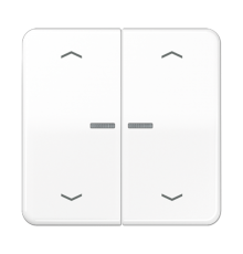 Клавиша для KNX кнопки, 2 группы с окошком и символами "стрелки"; дюропласт; белый CD102KO5PWW Jung