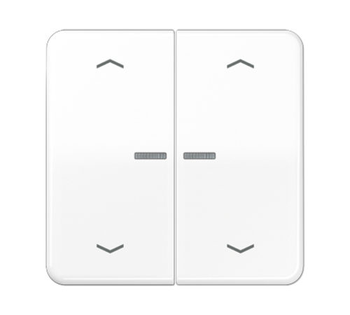 Клавиша для KNX кнопки, 2 группы с окошком и символами "стрелки"; дюропласт; белый CD102KO5PWW Jung