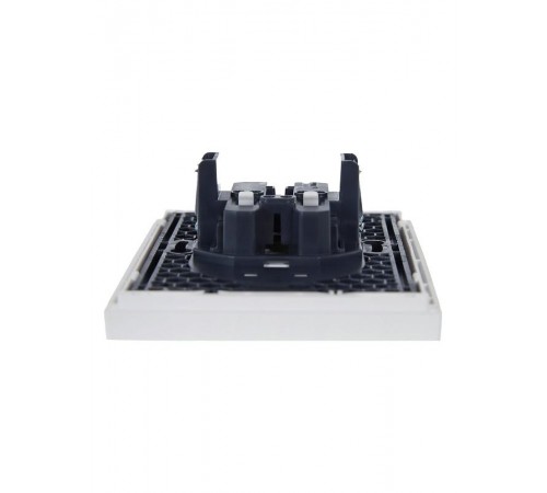 FORTE&PIANO Розетка 2-я без заземления, со шторками безвинтовое крепление 10А FP225 белый  FP-R23-10-1-K01  IEK