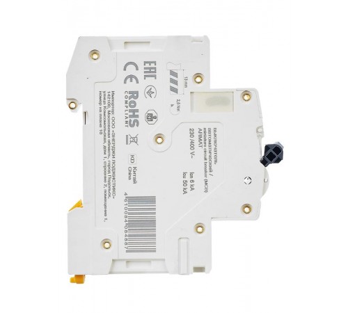 Выключатель автоматический однополюсный M06N 1P C 0,5А 6кА ARMAT  AR-M06N-1-C0D5  IEK