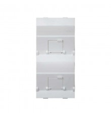 Simon Connect Наклонный адаптер на 2хRJ45 коннектора, S-модуль, белый  S80B-9  Simon