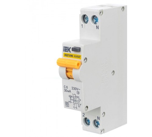 Выключатель автоматический дифференциального тока АВДТ32ML тип A С6 30мА KARAT  MVD12-1-006-C-030-A  IEK