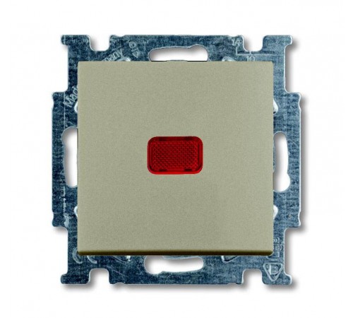 ABB Basic 55 Шампань Выключатель кнопочный с полем для надписи  1413-0-1093   2CKA001413A1093  ABB