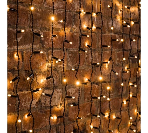 Гирлянда "Светодиодный Дождь" 2х3м, постоянное свечение, черный провод, 230 В, диоды ТЕПЛЫЙ БЕЛЫЙ, 760 LED  235-146  NEON-NIGHT