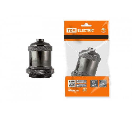 Патрон подвесной Е27, металлический "Лофт", черный  SQ0335-0047  TDM