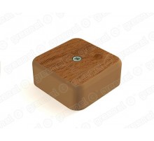 Коробка распределительная для о/п с кабель-каналом 50х50х20мм, IP40, цвет-ОРЕХ(4уп*48шт/192шт)  GE41205-14  GREENEL