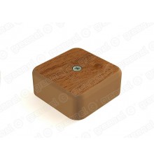 Коробка распределительная для о/п с кабель-каналом 50х50х20мм, IP40, цвет-ОРЕХ(4уп*48шт/192шт)  GE41205-14  GREENEL