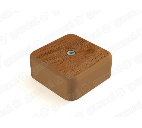 Коробка распределительная для о/п с кабель-каналом 50х50х20мм, IP40, цвет-ОРЕХ(4уп*48шт/192шт)  GE41205-14  GREENEL