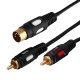 Шнур DIN 5 Pin - 2 RCA, длина 1,5 метра (GOLD)  17-2512  REXANT