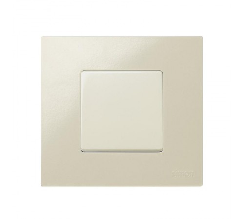 Simon 27 Выключатель 1-кл проходной, 16А 250В, широкий модуль, S27, слоновая кость  27211-62  Simon