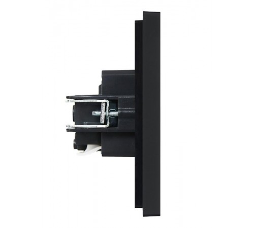 FORTE&PIANO Розетка с заземлением безвинтовое крепление 16А FP114 черный  FP-R11-16-1-K02  IEK