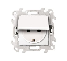 Simon 24 Белый Розетка 2К+З IP44 Push&Go  2420448-030  Simon
