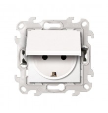 Simon 24 Белый Розетка 2К+З IP44 Push&Go  2420448-030  Simon