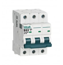 Выключатель автоматический трехполюсный ВА-105 63А B 10кА  13135DEK  DEKraft