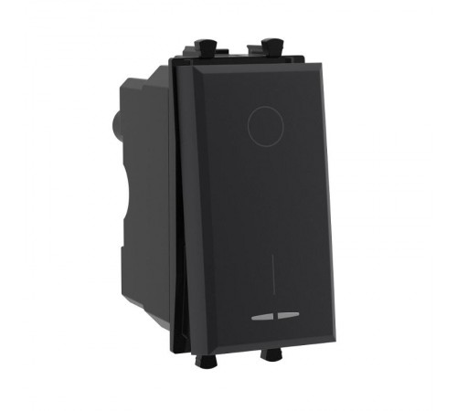 Выключатель двухполюсный модульный, "Avanti", "Черный матовый", 1 модуль  4412221  DKC