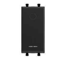 Выключатель двухполюсный модульный, "Avanti", "Черный матовый", 1 модуль  4412221  DKC